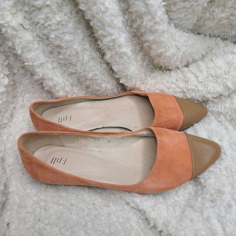 J. Jill Leather Color Block Pointed Toe‎ Flats Size 11